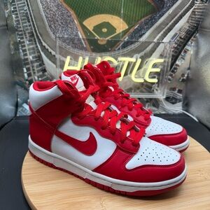 Nike Dunk High White/Championship Red (GS) Youth Sz 7Y